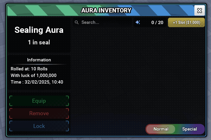 [Seal's RNG] Aura Inventory