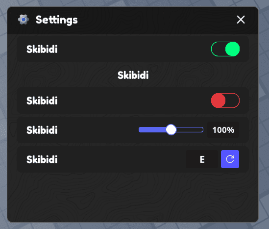 Settings Gui